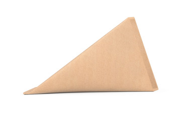 Cardboard Triangle Box Cream, Juice or Milk Pack Mock Up. 3d Rendering