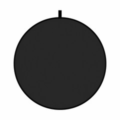 Photograpic Black Disk Light Reflector Diffuser Screen. 3d Rendering