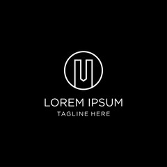 Initial Letter  U  Logo Vector Design Template .
