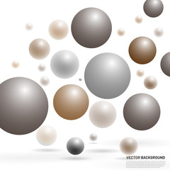 Vector ball with shadow on a white background