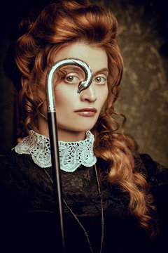 duchess with walking stick