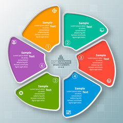 Fototapeta premium Abstract 3D Paper Infographics. Business template .Vector illustration