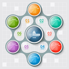 Abstract 3D Paper Infographics. Business template .Vector illustration