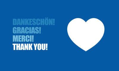 Thank you written in four different languages