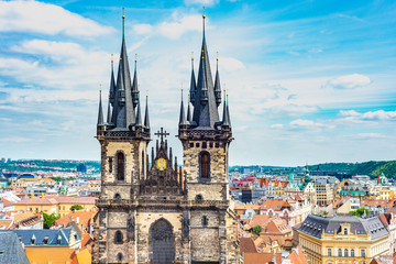 Fototapeta premium The Church of Mother of God before Tyn in Prague, Czech Republic.