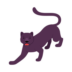 Black Panther. Vector illustration on a white background.