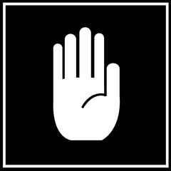 Obraz premium No entry hand sign 