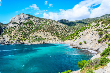 Fototapeta na wymiar Bay in Crimea on the Black Sea
