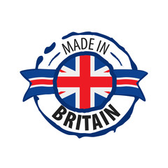 Fototapeta premium United Kingdom flag, vector illustration on a white background