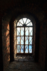 window on the church tower