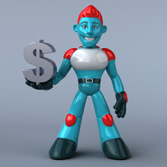 Red Robot - 3D Illustration