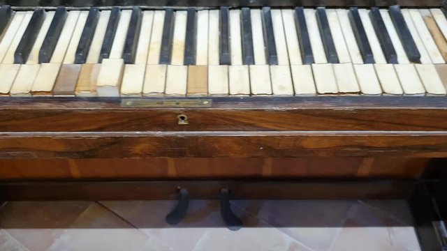 Old Piano with Broken Keys 