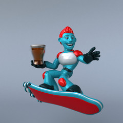Red Robot - 3D Illustration