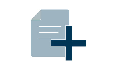 Add new document icon vector illustration.