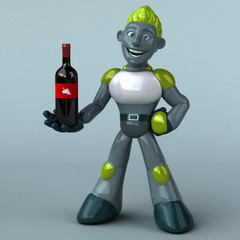 Green Robot - 3D Illustration