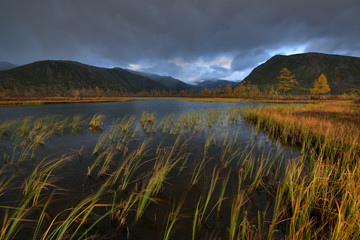 sunrise over the lake