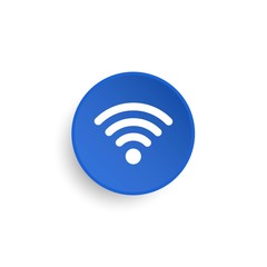 Wifi Button Icon Vector Illustration