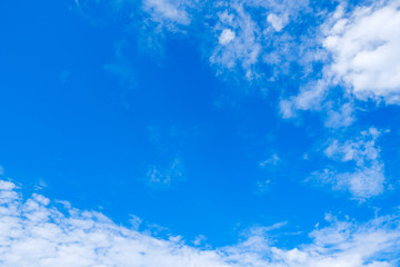 Fototapeta na wymiar 【写真素材】 青空　空　雲　秋の空　背景　背景素材　9月　コピースペース　
