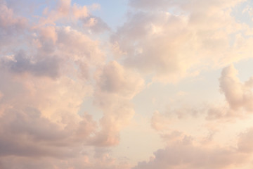 Beautiful light clouds in blue summer sky