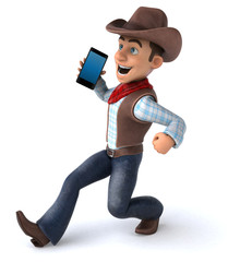 Fun cowboy - 3D Illustration