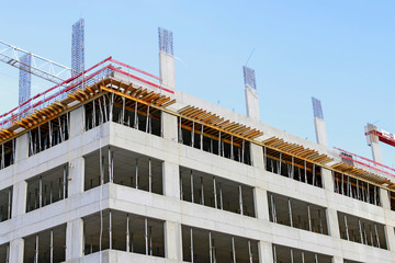 KRAKOW, POLAND - MAY 25, 2019: Construction site of big building