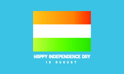 Happy Independence Day India 15 August Minimalist Poster