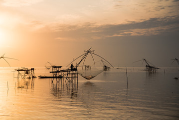 Yor in the sunrise at Phatthalung