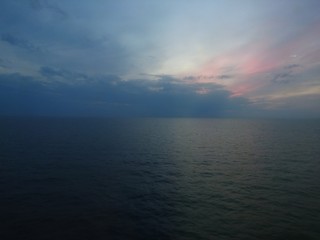Colorful Sunset at Sea with beautiful Sky
