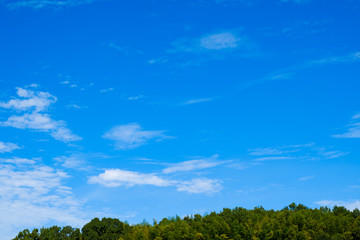 【写真素材】 青空　空　雲　秋の空　背景　背景素材　9月　コピースペース　