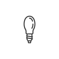 Light bulb line icon. linear style sign for mobile concept and web design. Electric lamp outline vector icon. Symbol, logo illustration. Vector graphics