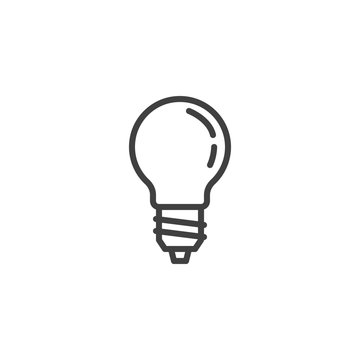 Light bulb line icon. linear style sign for mobile concept and web design. Lamp outline vector icon. Symbol, logo illustration. Vector graphics