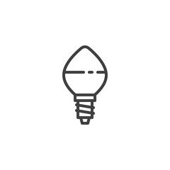 Halogen light bulb line icon. linear style sign for mobile concept and web design. Lamp outline vector icon. Symbol, logo illustration. Vector graphics