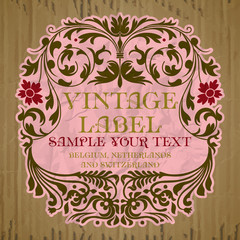 vector vintage items: cover Art Nouveau