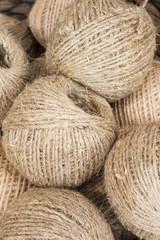 Keins, balls of hemp thread. Hemp products.