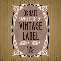 vector vintage items: cover Art Nouveau