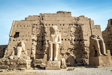 Ramesses II colosal statues at Karnak Temple Complex, El Karnak, Luxor Governorate, Egypt