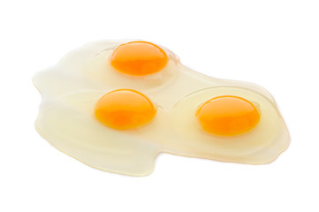 Three Eggs Isolated on White Background