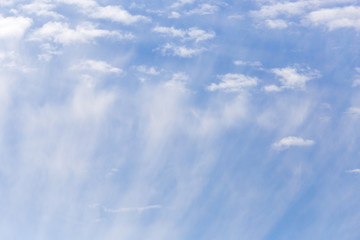 White clouds on a blue sky