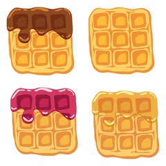 vector belgian waffles