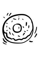 Doughnut icon in flat style, food collection for mobile concept.