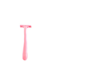 shaving, disposable, female machine tool, isolated on a white background.