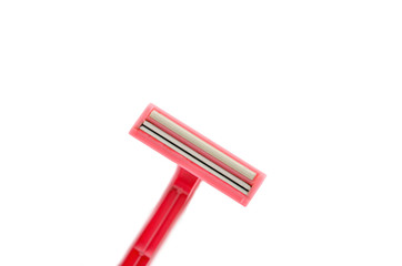 shaving, disposable, female machine tool, isolated on a white background.