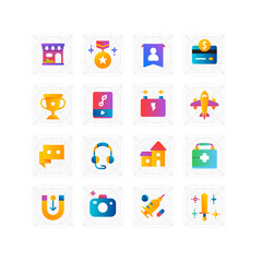 Application icons set vector design