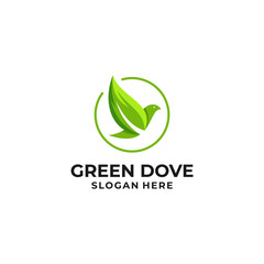 Dove and leaf logo