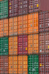 Fototapeta premium several containers stacked on top of each other and next to each other