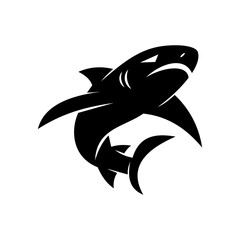 Shark Mammal logo design vector isolated illustration  template