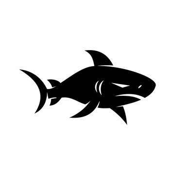 Shark logo design vector isolated Mascot modern illustration template