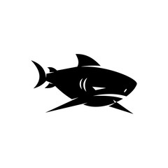 Shark logo isolated modern illustration concept template