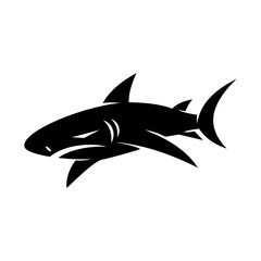 Shark Power logo design vector isolated modern illustration