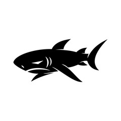 Shark logo design vector isolated with modern illustration